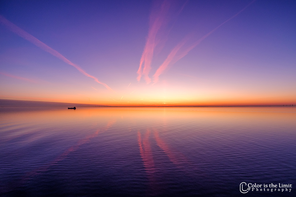 Zonsopkomst Kiel, Duitsland