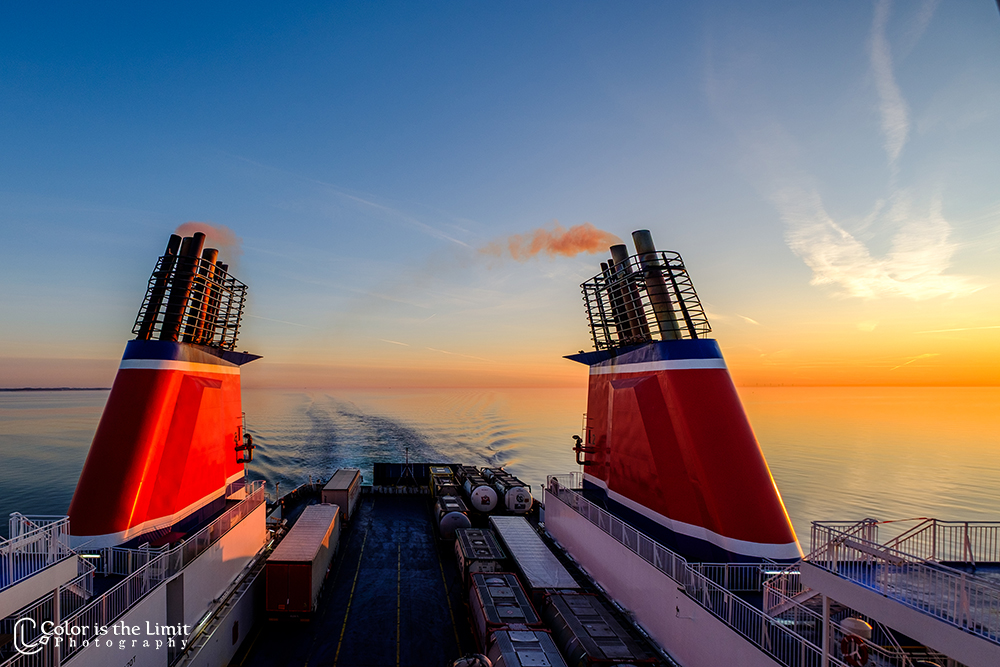 Zonsopkomst Kiel, Duitsland